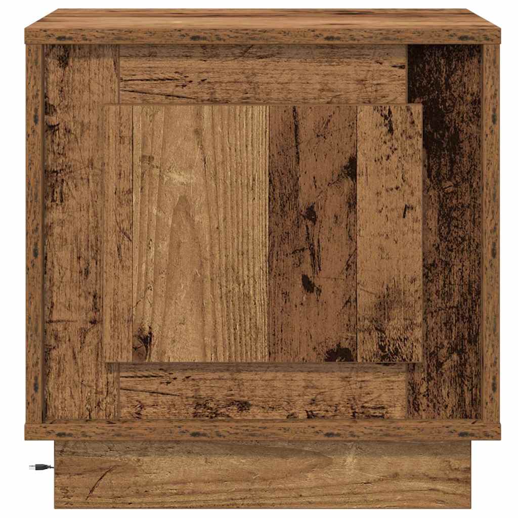 Bedside Cabinet with Old wood 44 x 34.5 x 45 cm Engineered wood